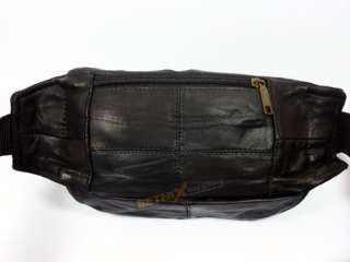 Bum/Waist Bag Black soft Leather belt Travel fanny pack  