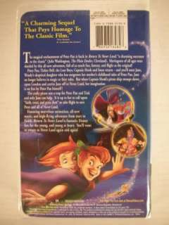 Walt Disney Peter Pan Return To Never Land VHS Tape 786936164848 