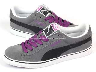 Puma S Vulc Steel Grey/Purple Mens Casual Classic Shoes  
