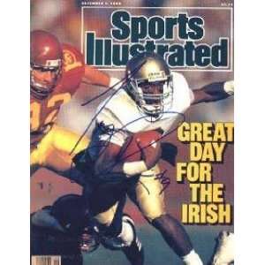 Tony Rice autographed Sports Illustrated Magazine (Notre Dame)  