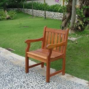  Baltic Traditional Outdoor Wood Armchair Patio, Lawn 