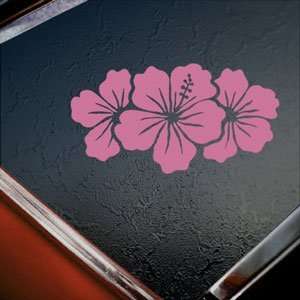  Hibiscus Group Pink Decal Car Truck Bumper Window Pink 