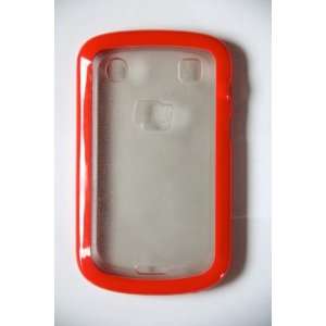 Case  2 in 1 Red  Transparent Bottom for Bold/9900/9930 + Clear Screen 