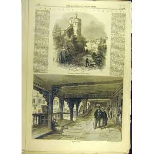  1869 City Chester Phoenix Tower Watergate Row Print