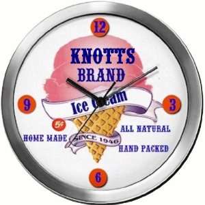  KNOTTS 14 Inch Ice Cream Metal Clock Quartz Movement 