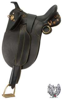 Australian Stockpoly Black Saddle w Horn (Pick from Sizes 16,17, 18 