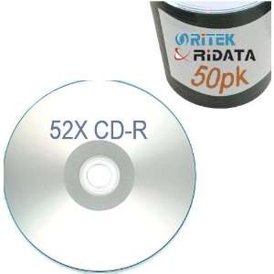  Ritek RiData 52x CD R silver matte in shrink wrap   50 