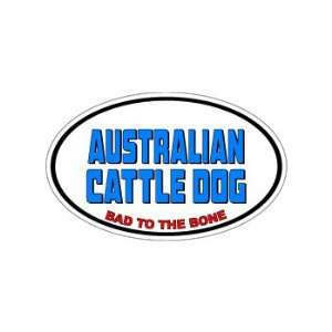 AUSTRALIAN CATTLE DOG   Bad to the Bone   Dog Breed   Window Bumper 