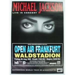  Michael Jackson Frankfurt Germany Concert Poster 1992 