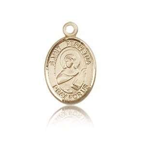  14kt Yellow Gold 1/2in St Perpetua Charm Jewelry
