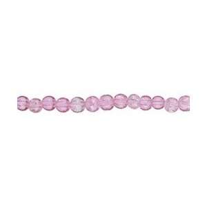   Round 6mm 85/Pkg Cracked Pink BB85 3002; 3 Items/Order