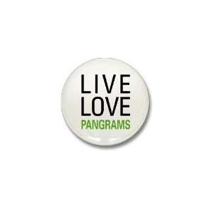  Live Love Pangrams Geek Mini Button by  Patio 