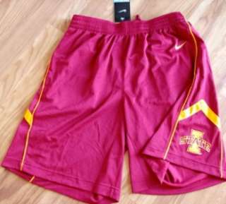 NEW NIKE IOWA STATE CYCLONES BASKETBALL SHORTS L LARGE LRG NWT RED 