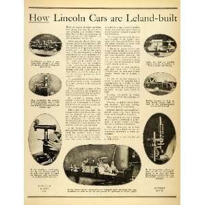  1920 Ad Lincoln Cars Automobile Leland Detroit Michigan 