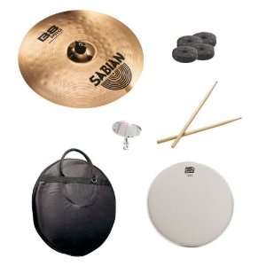  Sabian 16 Inch B8 Pro Medium Crash Pack with Cymbal Bag 