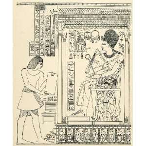  1903 Print Pharaoh Amenothep III Faucher Gudin Lepsius 