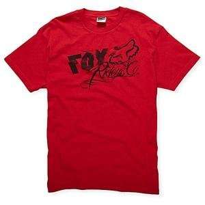  Fox Racing Latinbase T Shirt   Large/Red Automotive