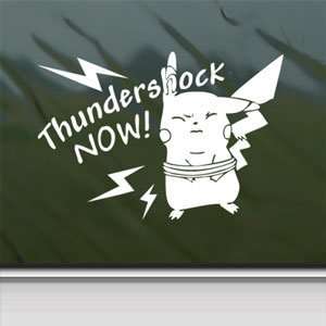  Pokemon Pikachu Thundershock Now Psp Ds White Sticker Game 