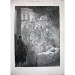  1892 Scene Lord Tennyson Last Idyll Death Bed Forestier 