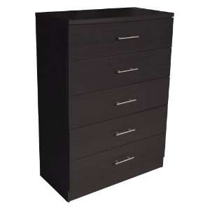 Home Source Industries TIF20124 5 Drawer Chest, Black  