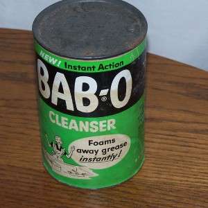 ANTIQUE CAN~ BAB O CLEANSER~ UNOPENED EST 1836  