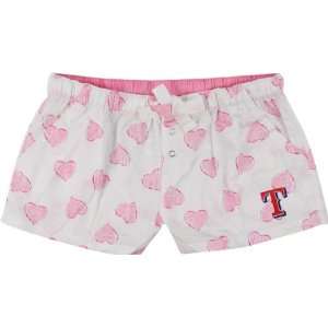  Texas Rangers Womens Pink Essence Shorts Sports 