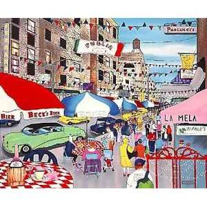  Linnea Pergola   Afternoon in Little Italy Serigraph