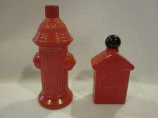 Vintage Avon Fire Hydrant & Alarm Perfume Bottles  