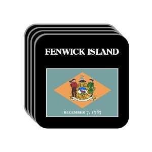 US State Flag   FENWICK ISLAND, Delaware (DE) Set of 4 Mini Mousepad 