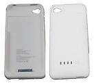 External Backup Battery Charger Case for iPhone 4 White