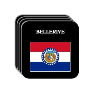  US State Flag   BELLERIVE, Missouri (MO) Set of 4 Mini 