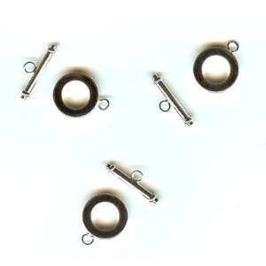  Silver Plated Round Toggle Clasps (Pkg 3) Arts, Crafts & Sewing