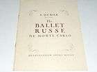 1940 PLAYBILL BALLET RUSSE de MONTE CARLO METRO OPERA H