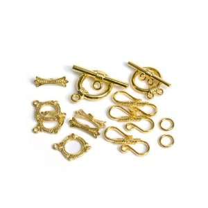   Set Closure Pack Gold   Jewelry Basics Finding Arts, Crafts & Sewing