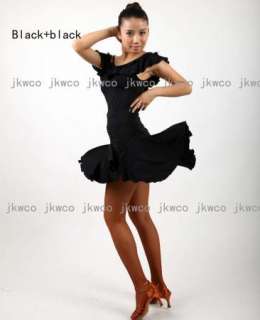  ballroom latin dance dress top + skirt set salsa tango chacha dance 