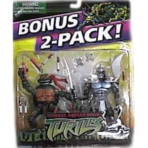   Ninja Turtles Action Figure Bonus 2 Pack   Michelangelo/Shredder