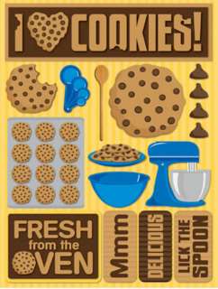 Reminisce 3 D LAYERED Stickers BAKING COOKIES scrapbooking  