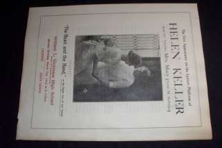 RARE 1913 Helen Keller Jersey City NJ Ad Brochure Book  