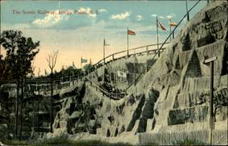ROCKY POINT RI Scenic Railway Roller Coaster c1910 Postcard  