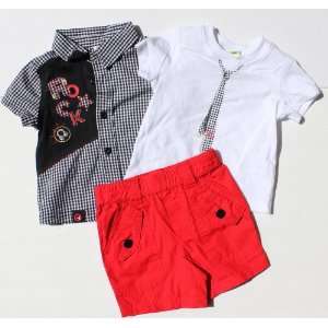  First Impressions 3pcs Boys Set, Size 0 3m to 12m Baby