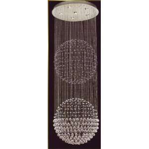  Small Crystal Chandelier, SN 1050, 6 lights, Silver, 27 