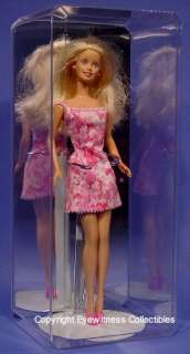 BARBIE DOLL SIZE ACRYLIC DISPLAY CASE   FREE ENGRAVING  
