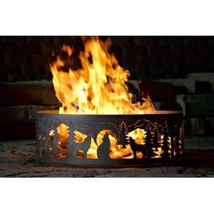  PD Metal Works Wolves Fire Ring   30 Inch Diameter 