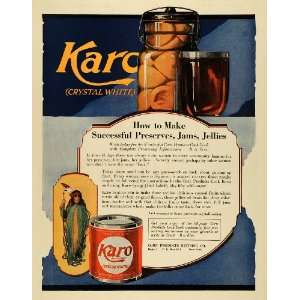  1919 Ad Karo Crystal White Corn Syrup Canning Jelly Jam Food 