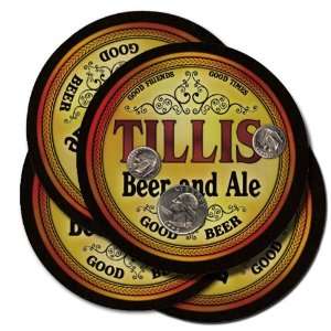  TILLIS Family Name Beer & Ale Coasters 
