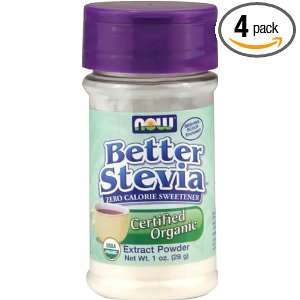 Now Foods Better Stevia Organic 1 Ounce, Bottle (Pack of 4)  