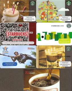 2011 Gift Card Starbucks Tim Hortons Coffee No $  