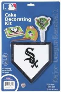 MLB Chicago White Sox Baseball Cake Decoration Topper Kit + 12 Cupcake 