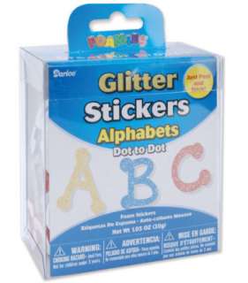 Darice Foam Glitter Stickers 1.05 oz.   Dot Alphabet  