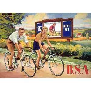  BSA Bicycle Fitness Ad Print 1940 50s